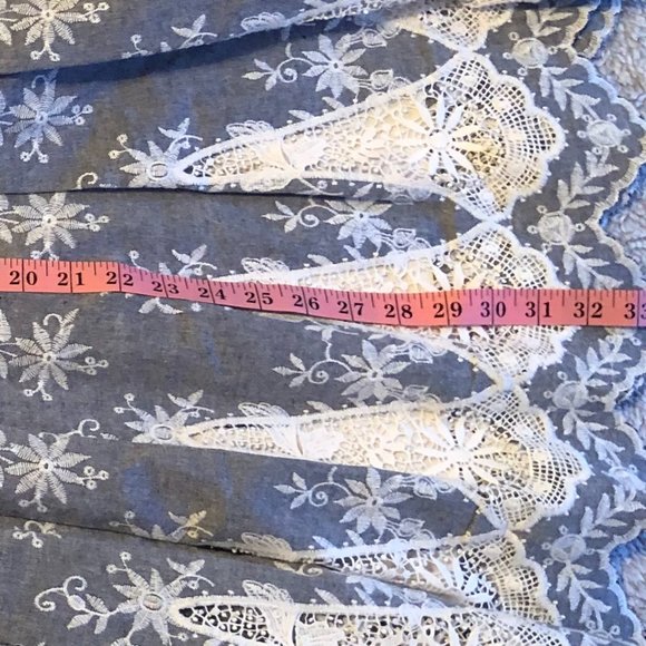 CYNTHIA STEFFE CHAMBRAY LACE DRESS EMBROIDERY SZ 2 - Picture 4 of 10